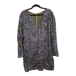 FASHION NOVA "A‎ Star Is Born" V-Neck Sequin Dress - Size 1X